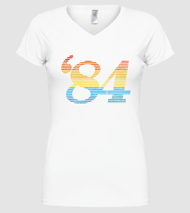 Retro Birthday 1984 model alb pe tricou