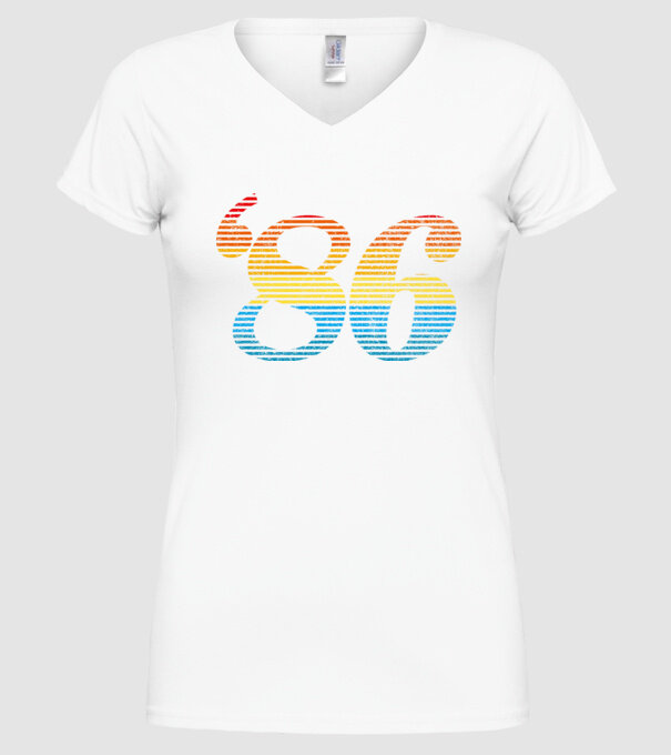 Retro Birthday 1986 model alb pe tricou