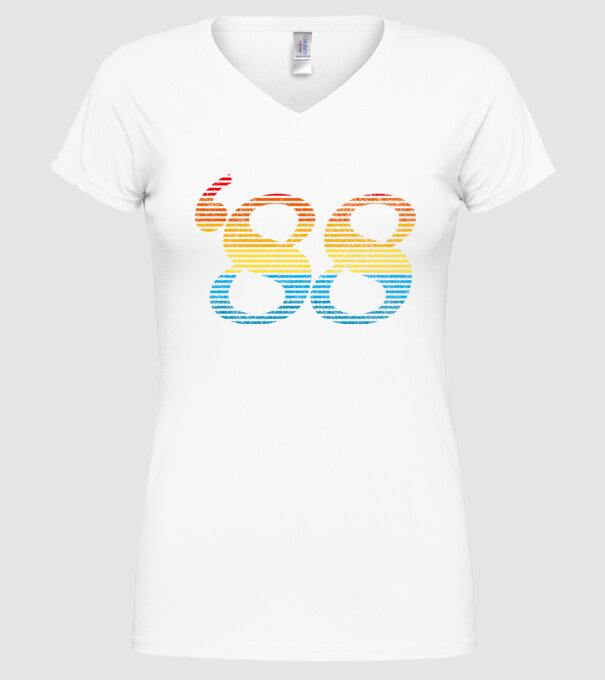 Retro Birthday 1988 model alb pe tricou