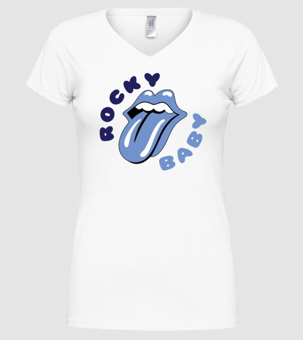 Rocky Baby model alb pe tricou