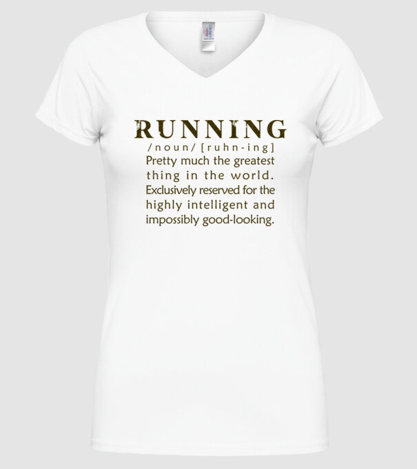 Running definition model alb pe tricou