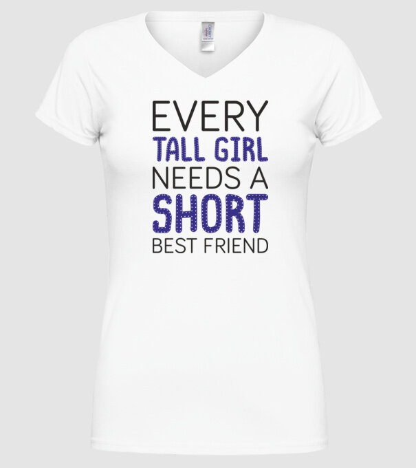 Short Freind model alb pe tricou