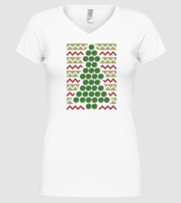 Pulover urât de Crăciun Capac bere model alb pe tricou