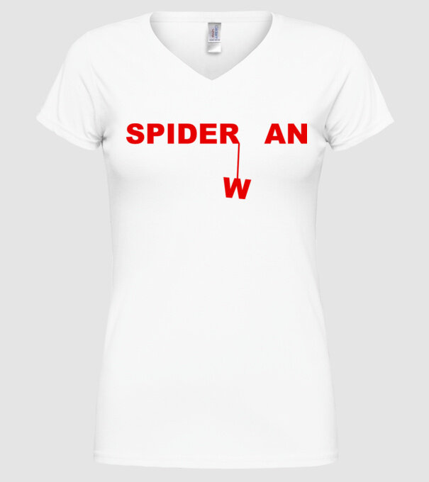 Spider wan model alb pe tricou