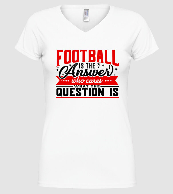 Sport is the answer FOTBALIST model alb pe tricou