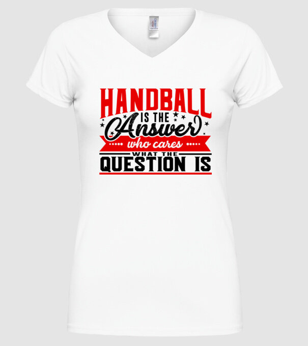 Sport is the answer HANDBALIST model alb pe tricou