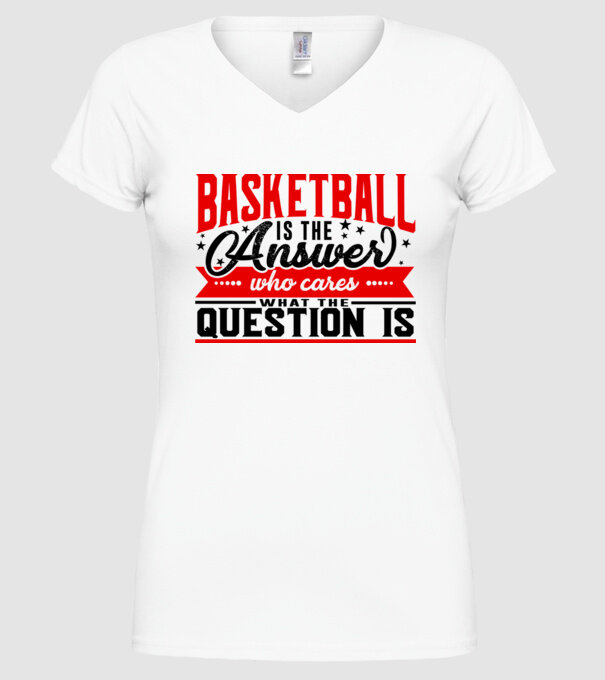 Sport is the answer BASCHETBALIST model alb pe tricou
