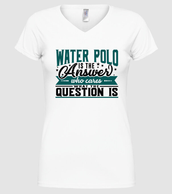 Sport is the answer JUCĂTOR POLO PE APĂ model alb pe tricou