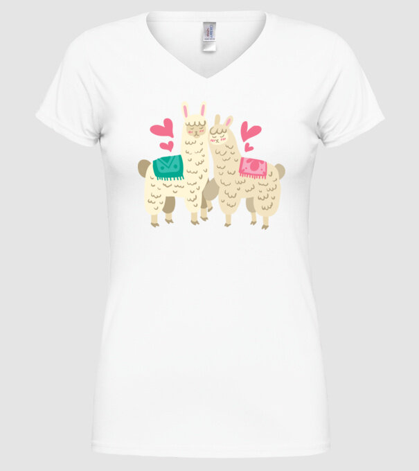 LAME ÎNDRĂGOSTITE model alb pe tricou