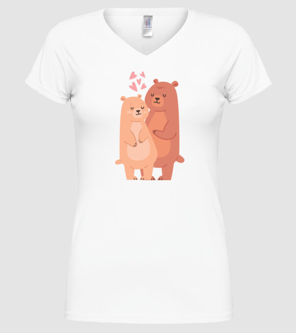URȘI ÎNDRĂGOSTIȚI model alb pe tricou