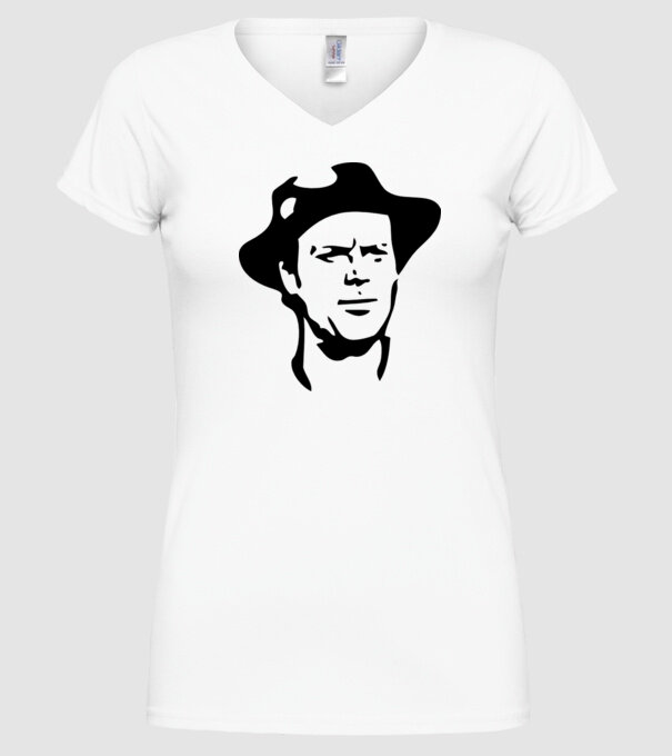 Terence Hill model alb pe tricou