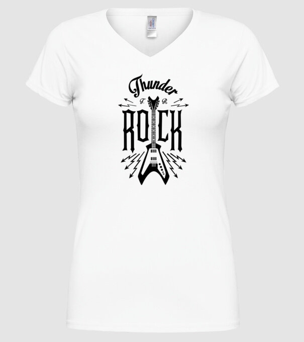Thunder Rock model alb pe tricou