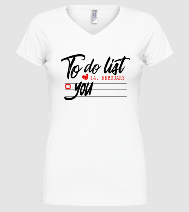 To do list model alb pe tricou