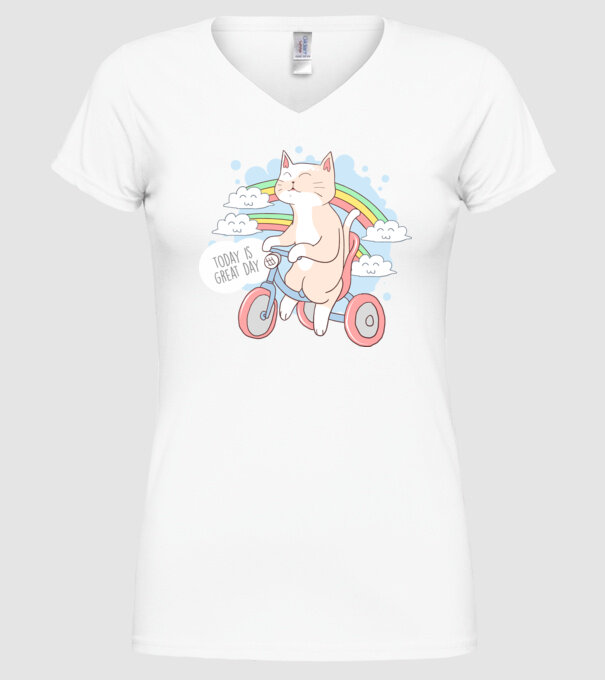 Today is a great day model alb pe tricou
