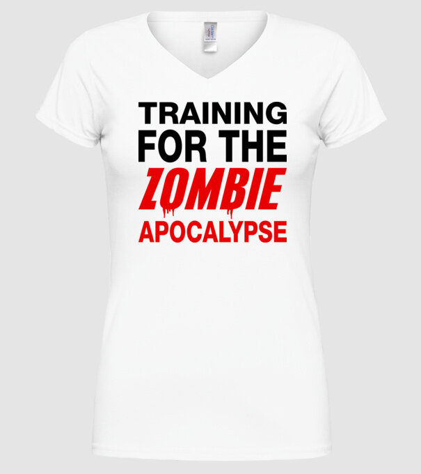 training for the zombie apocalypse model alb pe tricou