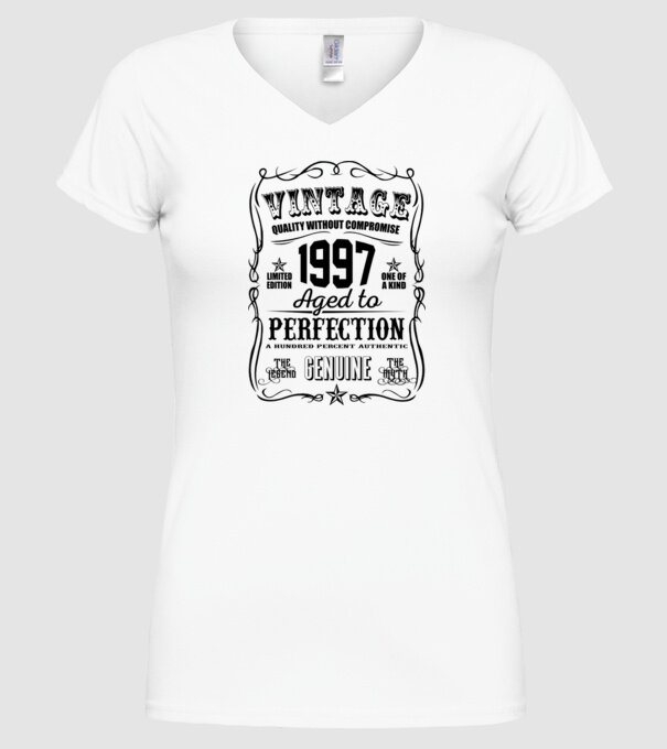 Vintage Perfection - 1997 model alb pe tricou