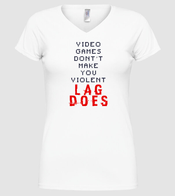 Violent lag model alb pe tricou