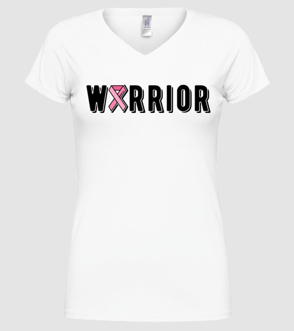 Warrior model alb pe tricou