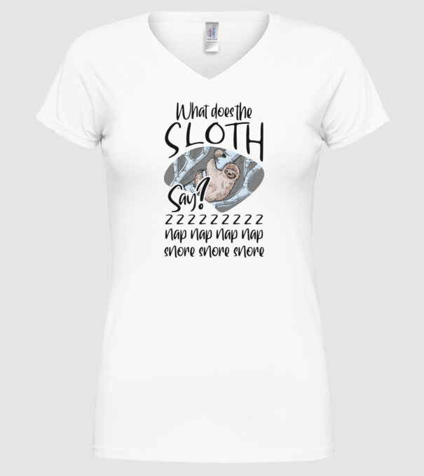 What does the sloth say model alb pe tricou