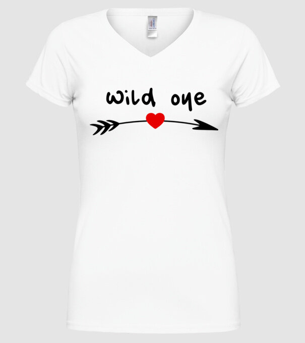 Wild one arrow model alb pe tricou