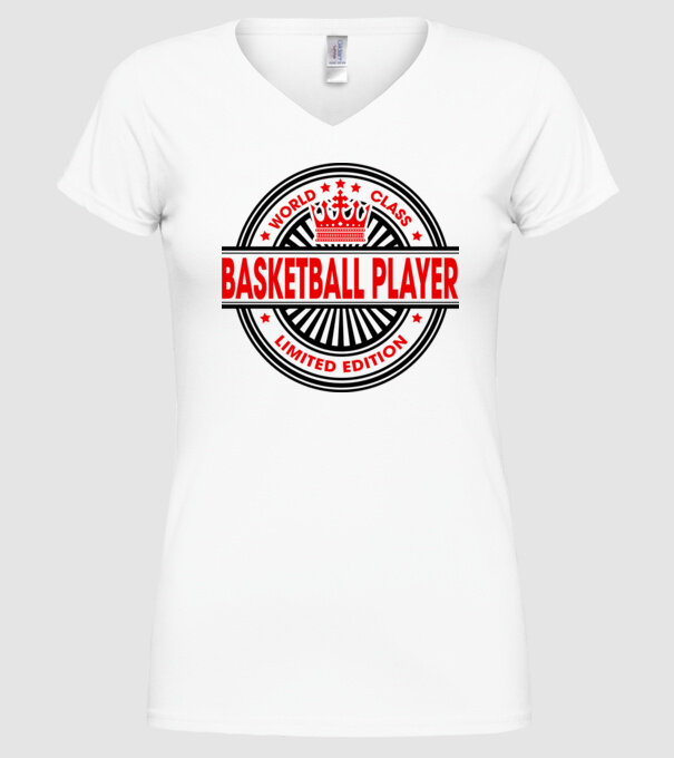 World class BACHETBALIST model alb pe tricou