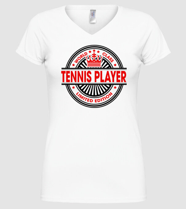 World class JUCĂTOR TENIS model alb pe tricou