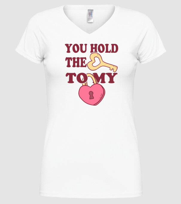 you hold the key to my heart model alb pe tricou