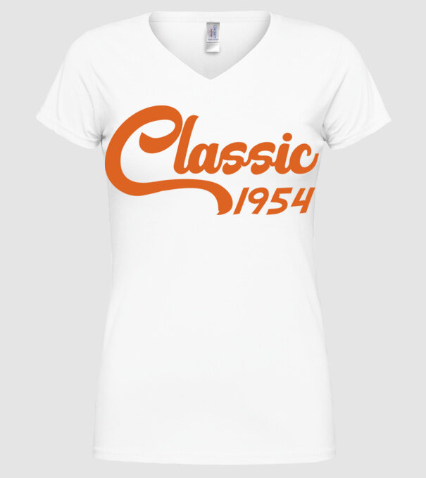 1954 Classic model alb pe tricou