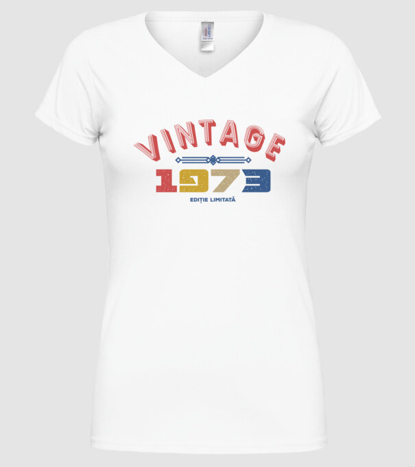 1973 Ediție limitată model alb pe tricou