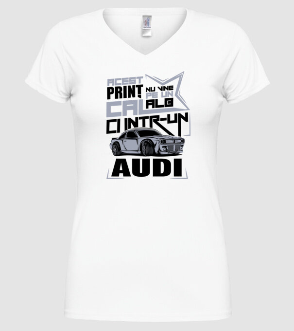 Acest prinț nu vine pe un cal alb, ci într-un Audi model alb pe tricou