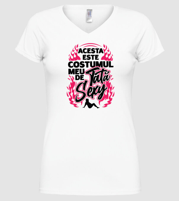 Acesta este costumul meu de tată sexy model alb pe tricou