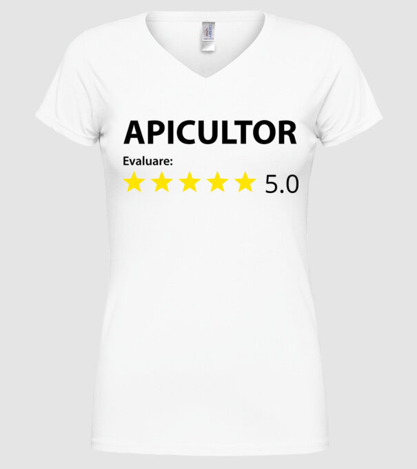 Evaluare :APICULTOR model alb pe tricou