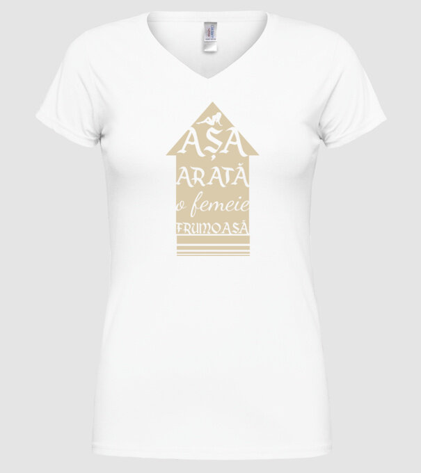 așa arată o femeie frumoasă model alb pe tricou