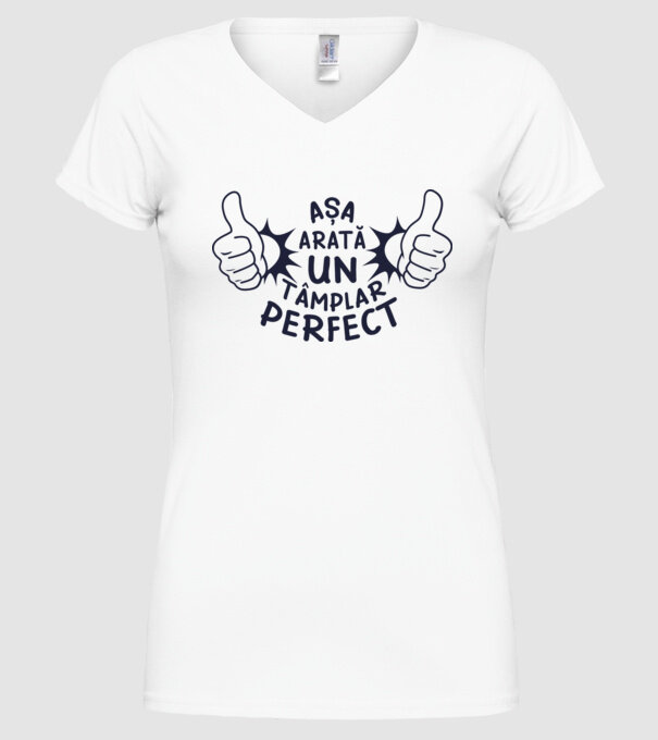Așa arată un tâmplar perfect model alb pe tricou
