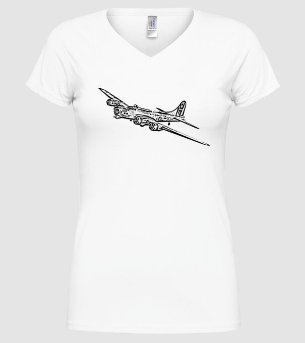 Avioane model alb pe tricou