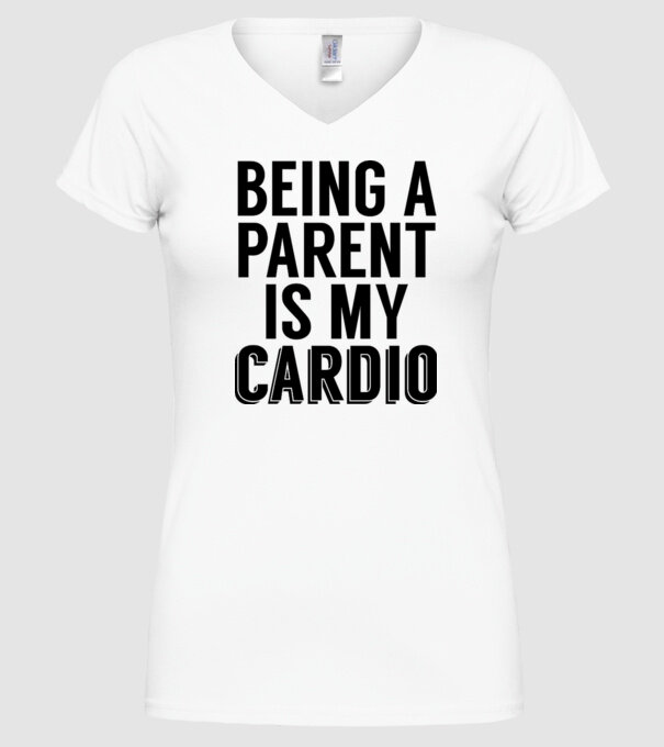 Being a parent model alb pe tricou