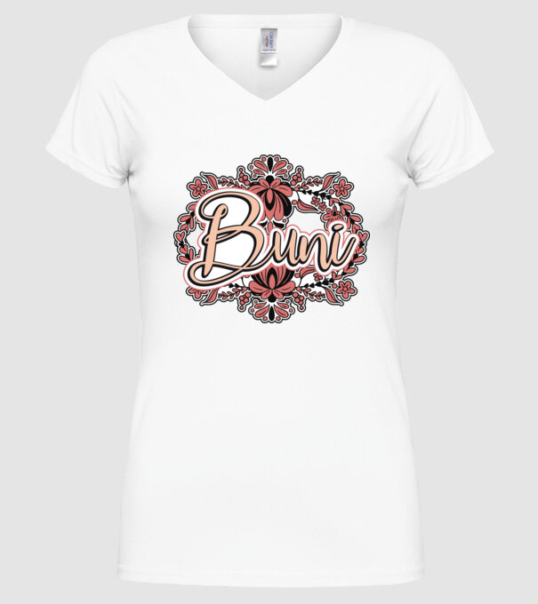 Buni model alb pe tricou