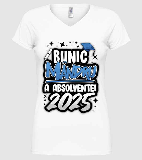 Bunic MÂNDRU a absolventei model alb pe tricou
