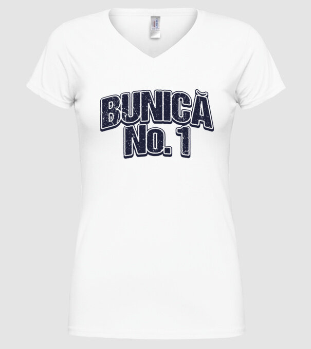Bunică No.1 model alb pe tricou