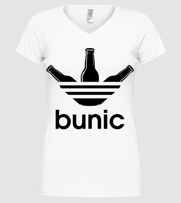 Bunicdidas model alb pe tricou
