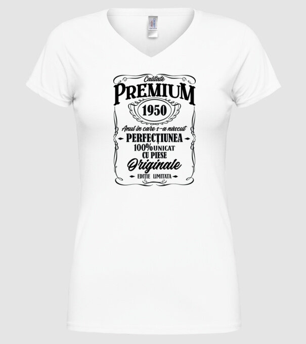 calitate premium -1950 - anul în care s-a născut - perfecțiunea - 100% unicat, cu piese originale, ediție limitată model alb pe tricou