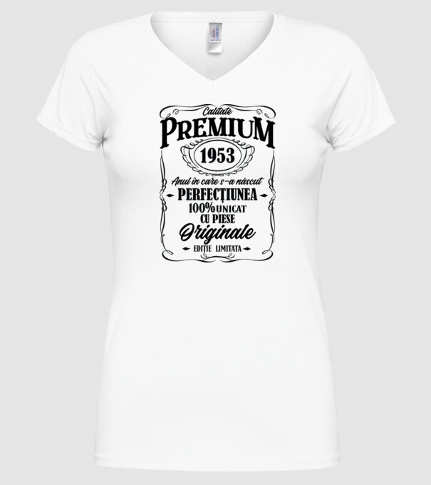 calitate premium -1953 - anul în care s-a născut - perfecțiunea - 100% unicat, cu piese originale, ediție limitată model alb pe tricou