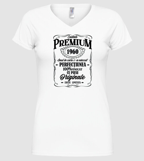 calitate premium -1960 - anul în care s-a născut - perfecțiunea - 100% unicat, cu piese originale, ediție limitată model alb pe tricou