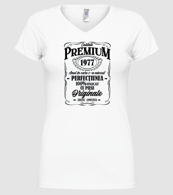 calitate premium -1977 - anul în care s-a născut - perfecțiunea - 100% unicat, cu piese originale, ediție limitată model alb pe tricou