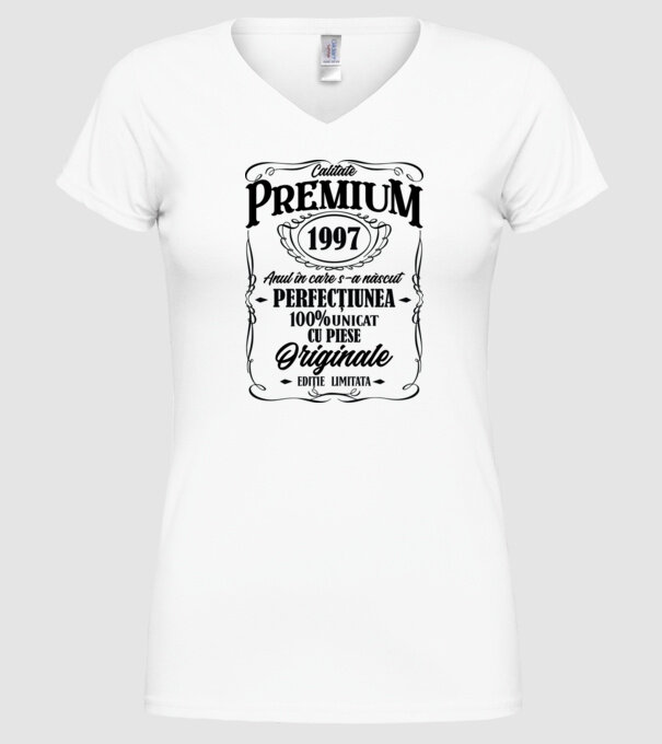 calitate premium -1997 - anul în care s-a născut - perfecțiunea - 100% unicat, cu piese originale, ediție limitată model alb pe tricou