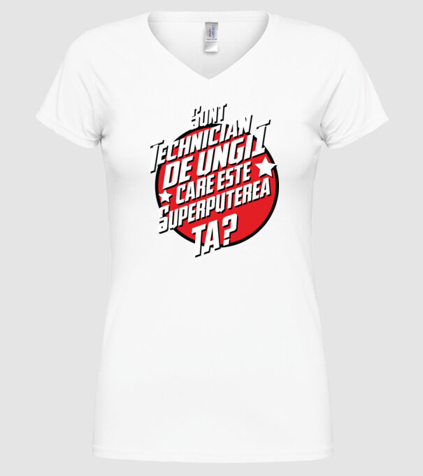 sunt tehnician de unghii, care este superputerea ta? model alb pe tricou