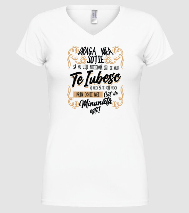Cât de minunată ești model alb pe tricou