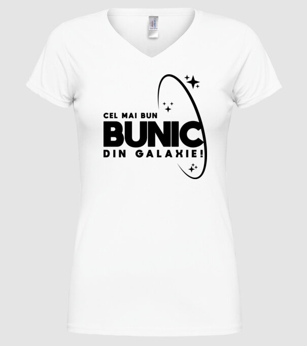 Cel mai bun bunic din Galaxie! model alb pe tricou