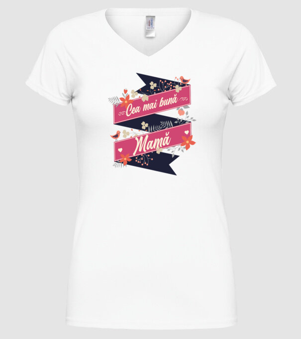 Cea mai bună mamă model alb pe tricou