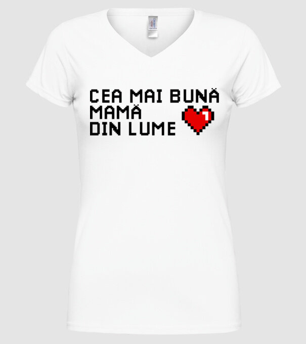 cea mai bună mamă din lume model alb pe tricou